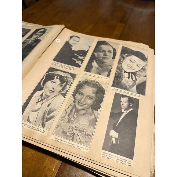 Vintage 1930s Large Radio News Clippings Scrapbook Memorabilia Glenn Riggs Etc - Picture 6 of 14